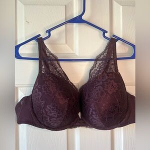 Torrid burgundy bra GUC 44 b